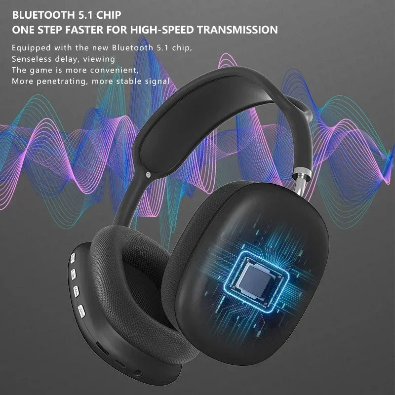P9 Wireless Bluetooth Headset Outdoor Sports Gaming Wireless Headphones With Mic Noise Cancelling Earbuds Bluetooth Earphones - lotsofthingshere
