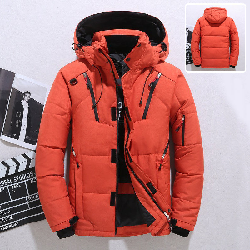 Outdoor Windproof Hooded Jacket Leisure Sports Coat With Pockets Warm Mens Clothing - lotsofthingshere