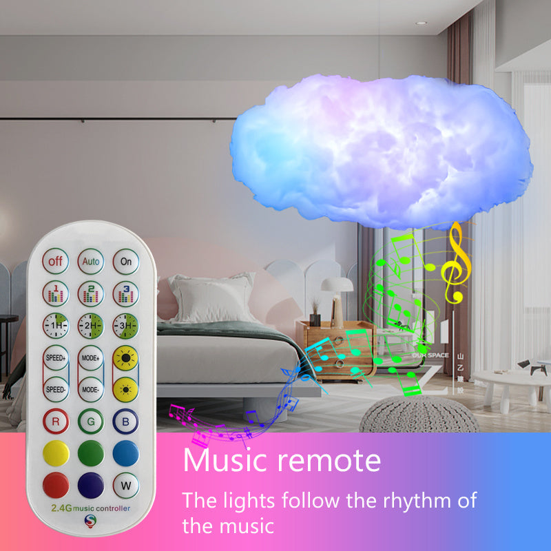 USB Cloud Light APP Control Music Synchronization 3D RGBIC Ambient Light Lightning Simulation Clouds Bedroom Room Light - lotsofthingshere