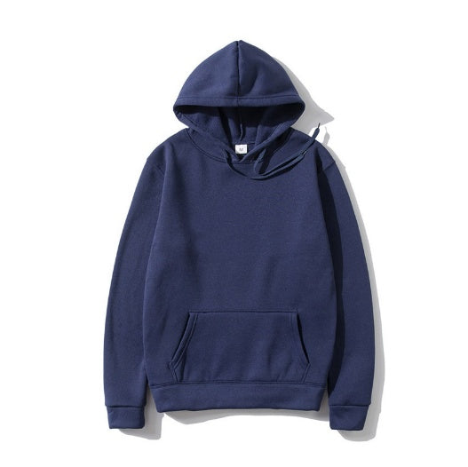 Cotton Fleece Solid Color Hoodie Sweatshirt - lotsofthingshere