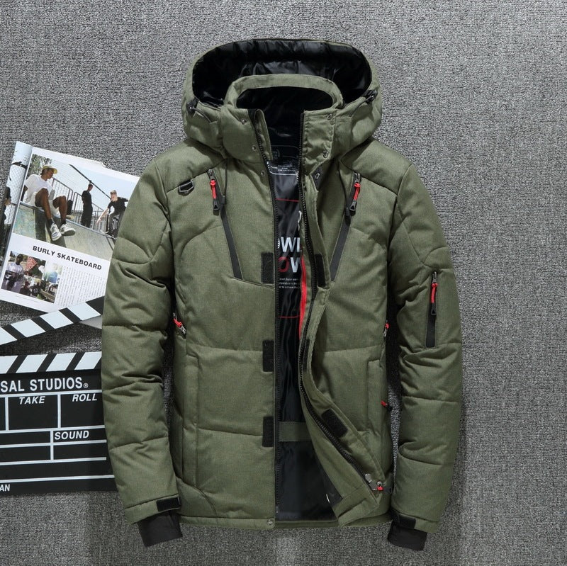 Outdoor Windproof Hooded Jacket Leisure Sports Coat With Pockets Warm Mens Clothing - lotsofthingshere