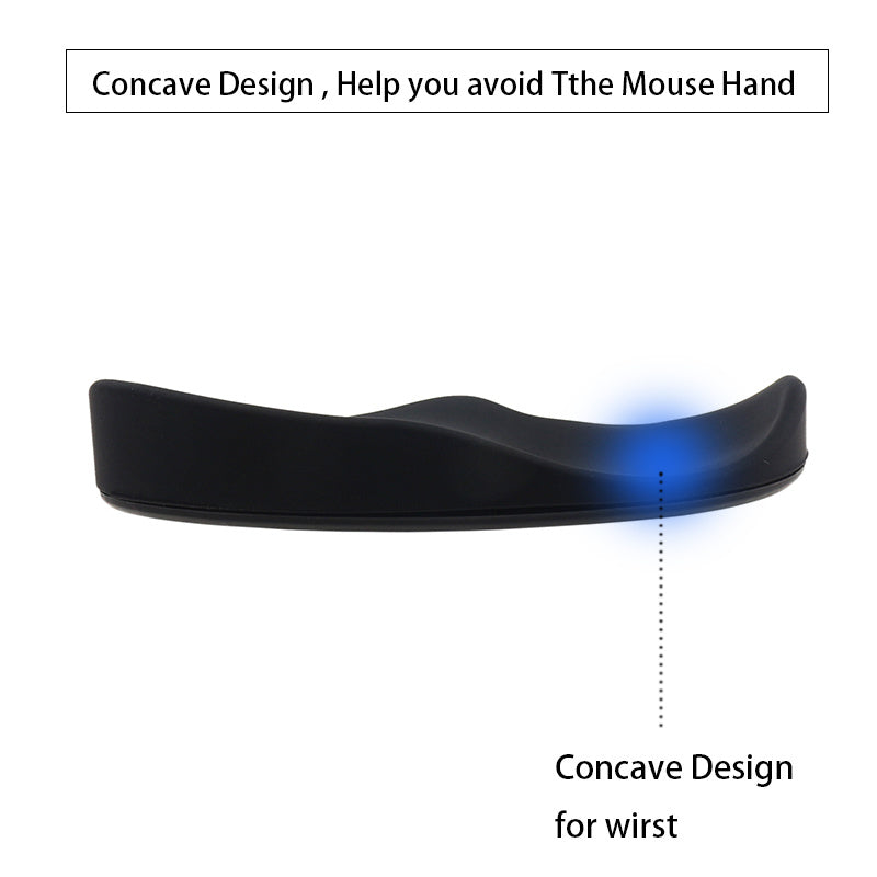 Ergonomic Mouse Wrist Rest Mouse Pads Silicon Gel Non-Slip Streamline Wrist Rest Support Mat Computer Mouse Pad For Office Gaming PC Accessories - lotsofthingshere
