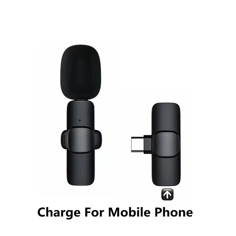 Wireless Lavalier Microphone Portable Audio Video Recording Mini Mic For I Phone Android Long Battery Life Live Broadcast Gaming - lotsofthingshere