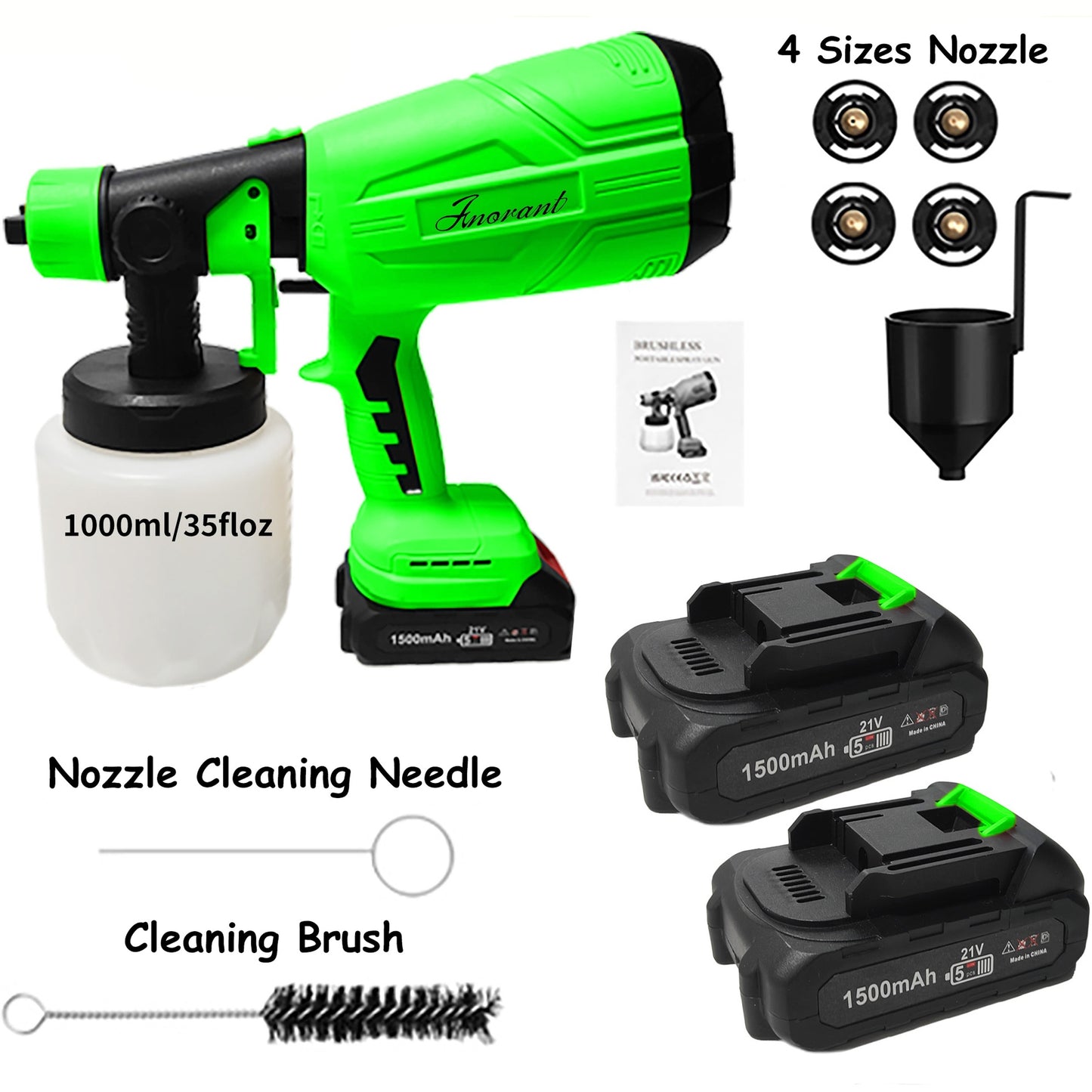 Paint Sprayer 200W High Power Electric Spray Paint With Adjustable Spray Width Knob 4 Nozzles,Easy To Clean For Paint Sprayer For Furniture Garder Chairs Fence Walls Door Etc
