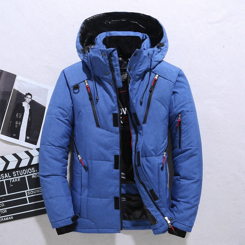 Outdoor Windproof Hooded Jacket Leisure Sports Coat With Pockets Warm Mens Clothing - lotsofthingshere