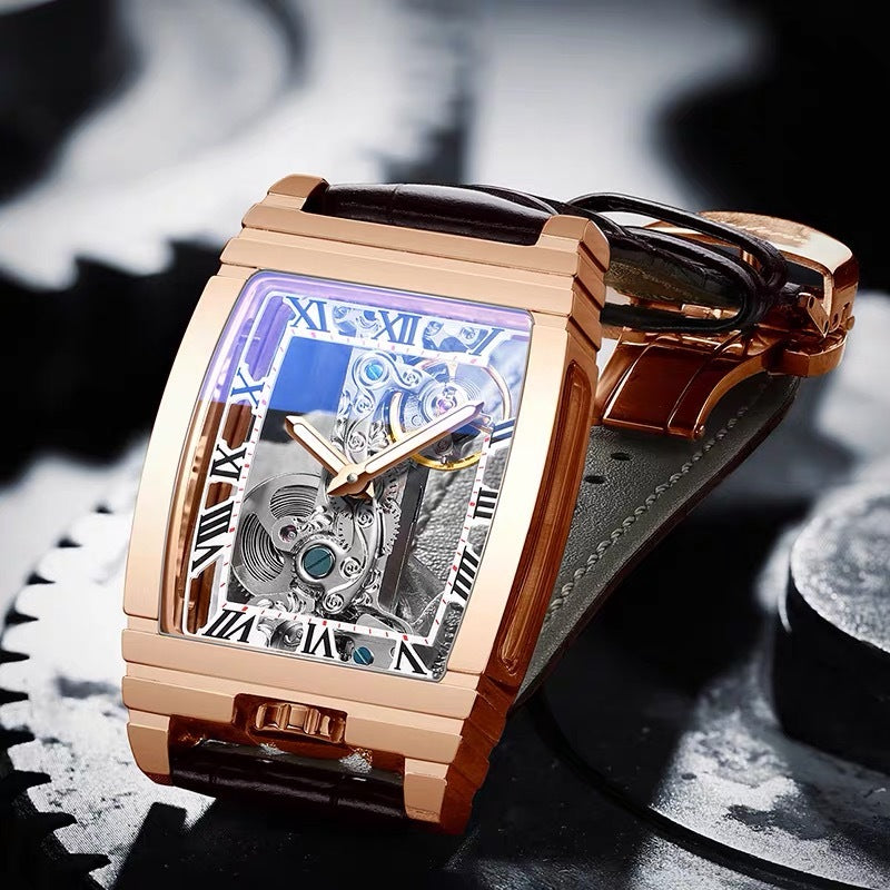 Daystar Unisex Stainless Steel Leather Watch - lotsofthingshere