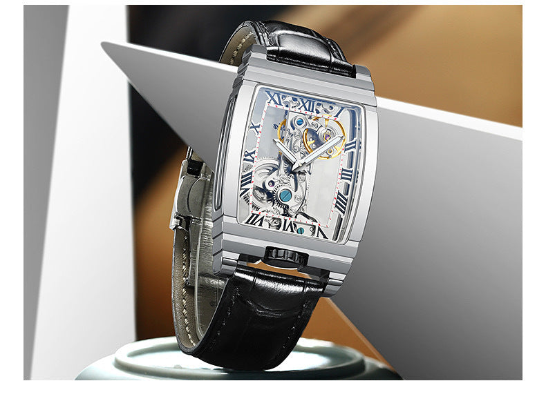 Daystar Unisex Stainless Steel Leather Watch - lotsofthingshere