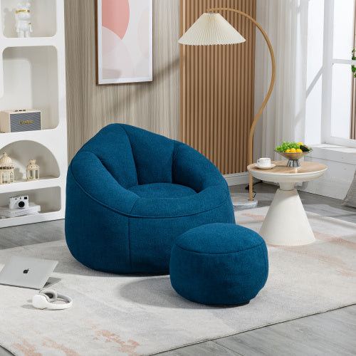 Bedding Bean Bag Sofa Chair High Pressure Foam Bean Bag Chair Material With Padded Foam Padding Compressed Bean Bag With Footrest - lotsofthingshere