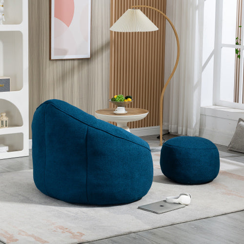 Bedding Bean Bag Sofa Chair High Pressure Foam Bean Bag Chair Material With Padded Foam Padding Compressed Bean Bag With Footrest - lotsofthingshere