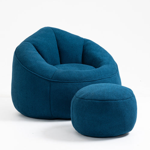 Bedding Bean Bag Sofa Chair High Pressure Foam Bean Bag Chair Material With Padded Foam Padding Compressed Bean Bag With Footrest - lotsofthingshere