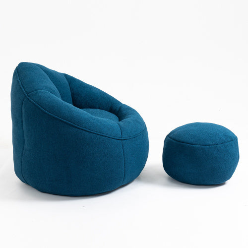 Bedding Bean Bag Sofa Chair High Pressure Foam Bean Bag Chair Material With Padded Foam Padding Compressed Bean Bag With Footrest - lotsofthingshere