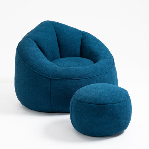 Bedding Bean Bag Sofa Chair High Pressure Foam Bean Bag Chair Material With Padded Foam Padding Compressed Bean Bag With Footrest - lotsofthingshere