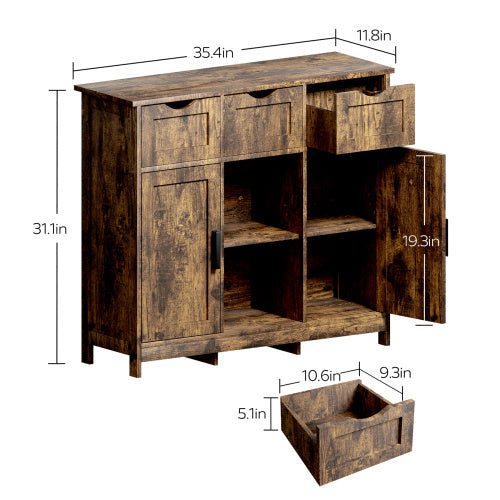 Storage Cabinets,Wooden Floor Cabinet,with Drawers And Shelves Storage Cabinets,Accent Cabinet For Living Room,Bedroom,Bathroom Furniture Home Decor - lotsofthingshere