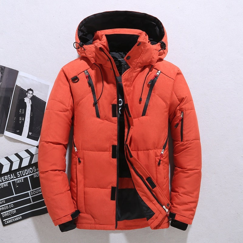 Outdoor Windproof Hooded Jacket Leisure Sports Coat With Pockets Warm Mens Clothing - lotsofthingshere