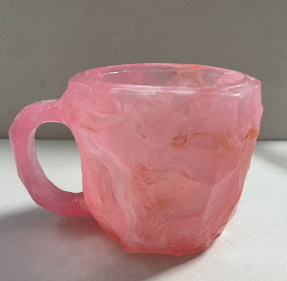 400ml Resin Mineral Crystal Coffee Mugs With Handles Elegant Fake Mineral Crystal Cup For Workplace Home Decor Christmas Gift Kitchen Gadgets - lotsofthingshere