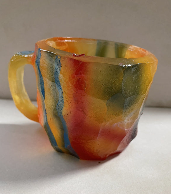 400ml Resin Mineral Crystal Coffee Mugs With Handles Elegant Fake Mineral Crystal Cup For Workplace Home Decor Christmas Gift Kitchen Gadgets - lotsofthingshere