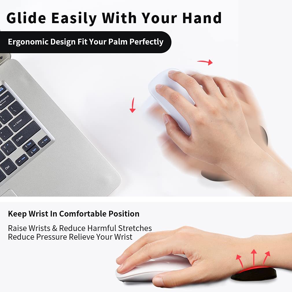 Ergonomic Mouse Wrist Rest Mouse Pads Silicon Gel Non-Slip Streamline Wrist Rest Support Mat Computer Mouse Pad For Office Gaming PC Accessories - lotsofthingshere