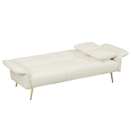 70.1 Inches Futon Sofa Bed, Convertible Double Sofa Bed With Folding Armrests For Living Rooms And Small Spaces - lotsofthingshere