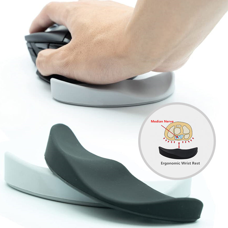 Ergonomic Mouse Wrist Rest Mouse Pads Silicon Gel Non-Slip Streamline Wrist Rest Support Mat Computer Mouse Pad For Office Gaming PC Accessories - lotsofthingshere