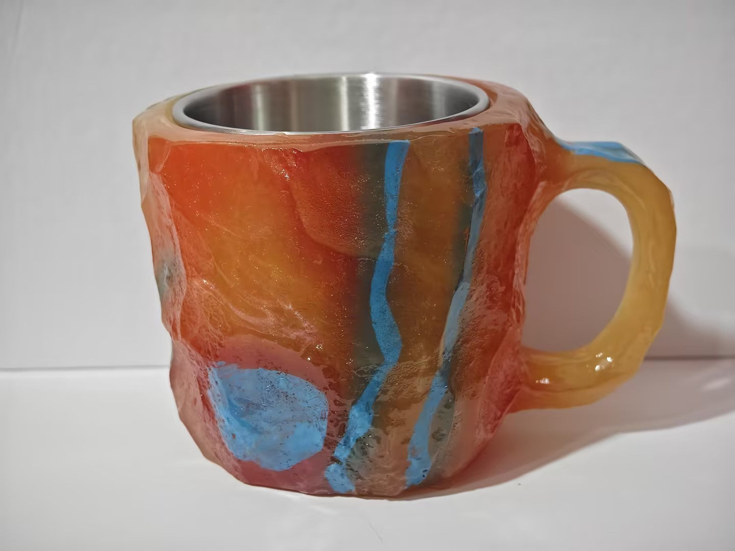 400ml Resin Mineral Crystal Coffee Mugs With Handles Elegant Fake Mineral Crystal Cup For Workplace Home Decor Christmas Gift Kitchen Gadgets - lotsofthingshere