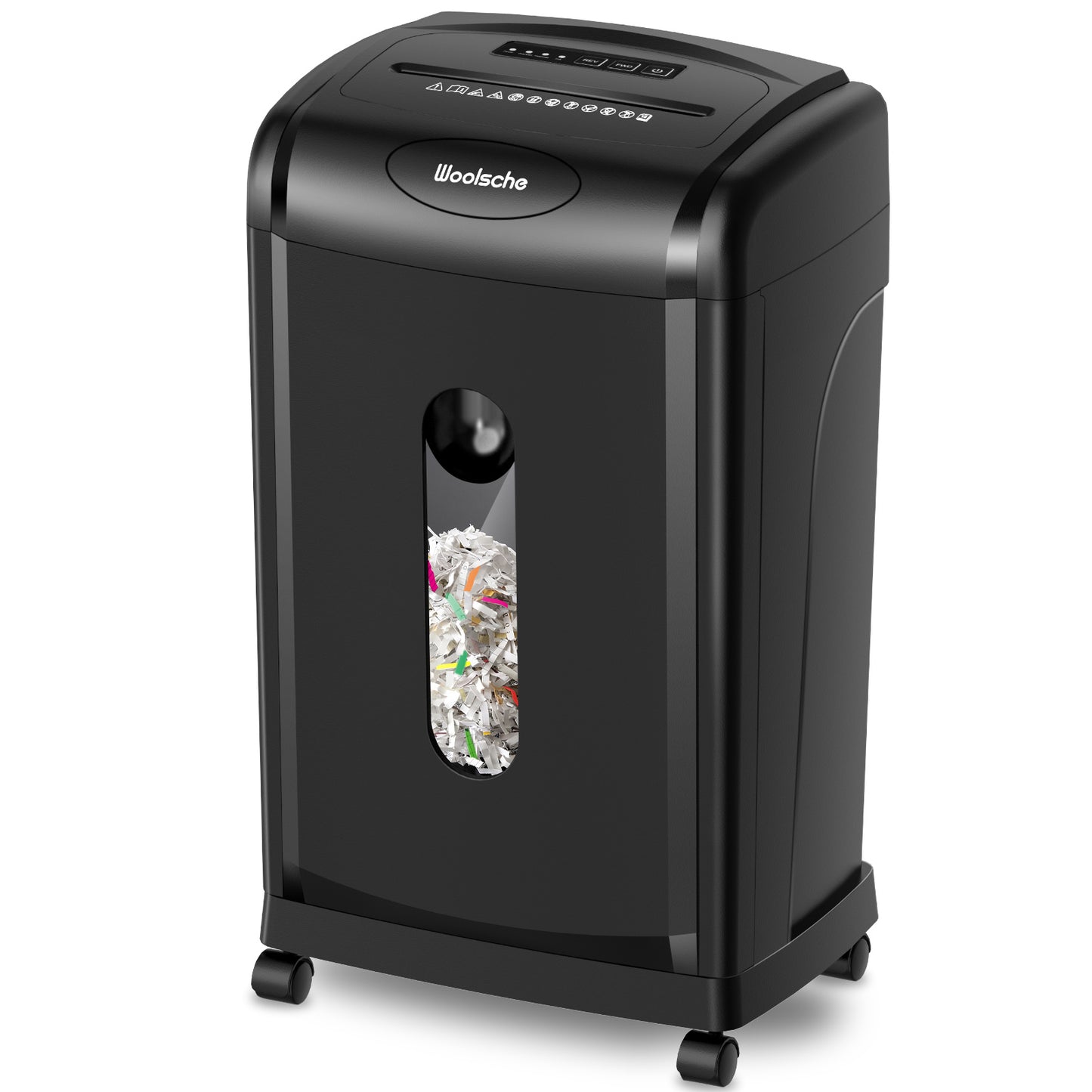 Woolsche Paper Shredder, 18-Sheet Cross Cut, 8 Gallon Pull Out Bin, P-4 Security Level, Shred Paper And Credit Card And Durable&Fast For Home Office