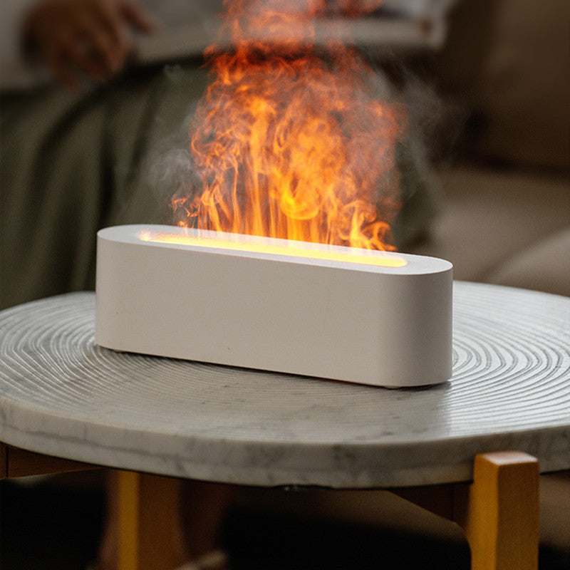 Flame Aroma Diffuser Air Humidifier Ultrasonic Cool Mist Maker Fogger Led Essential Oil Lamp Realistic Fire Difusor - lotsofthingshere