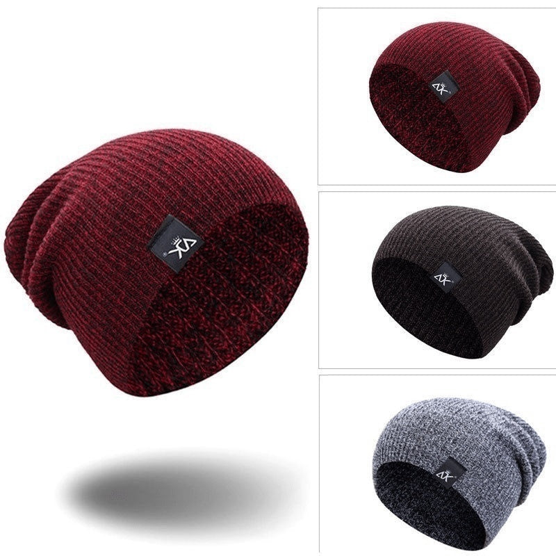 Unisex Fashionable Knitted Beanie, Winter Wool Elastic Hat For Outdoor Cycling, Camping, Travel Winter Beanie Hat Acrylic Knit Hats For Men Women - lotsofthingshere