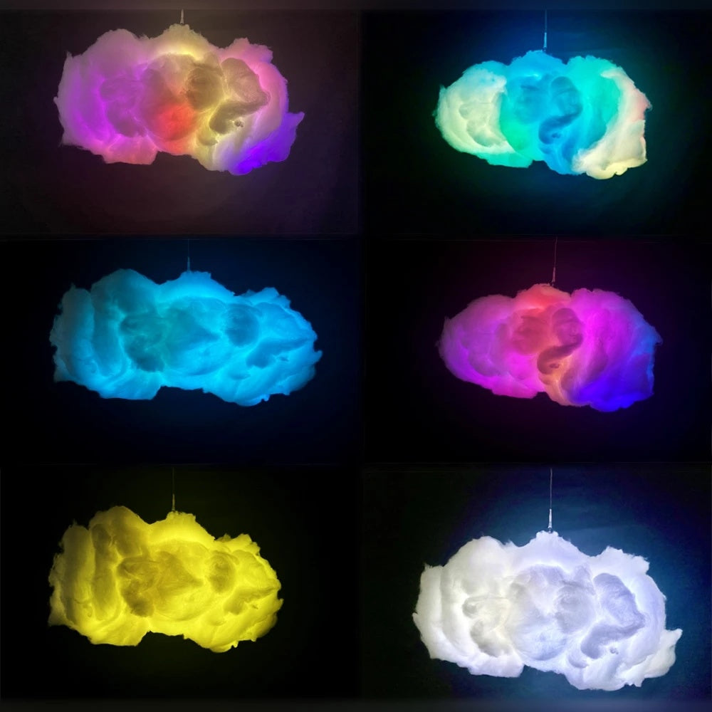 USB Cloud Light APP Control Music Synchronization 3D RGBIC Ambient Light Lightning Simulation Clouds Bedroom Room Light - lotsofthingshere