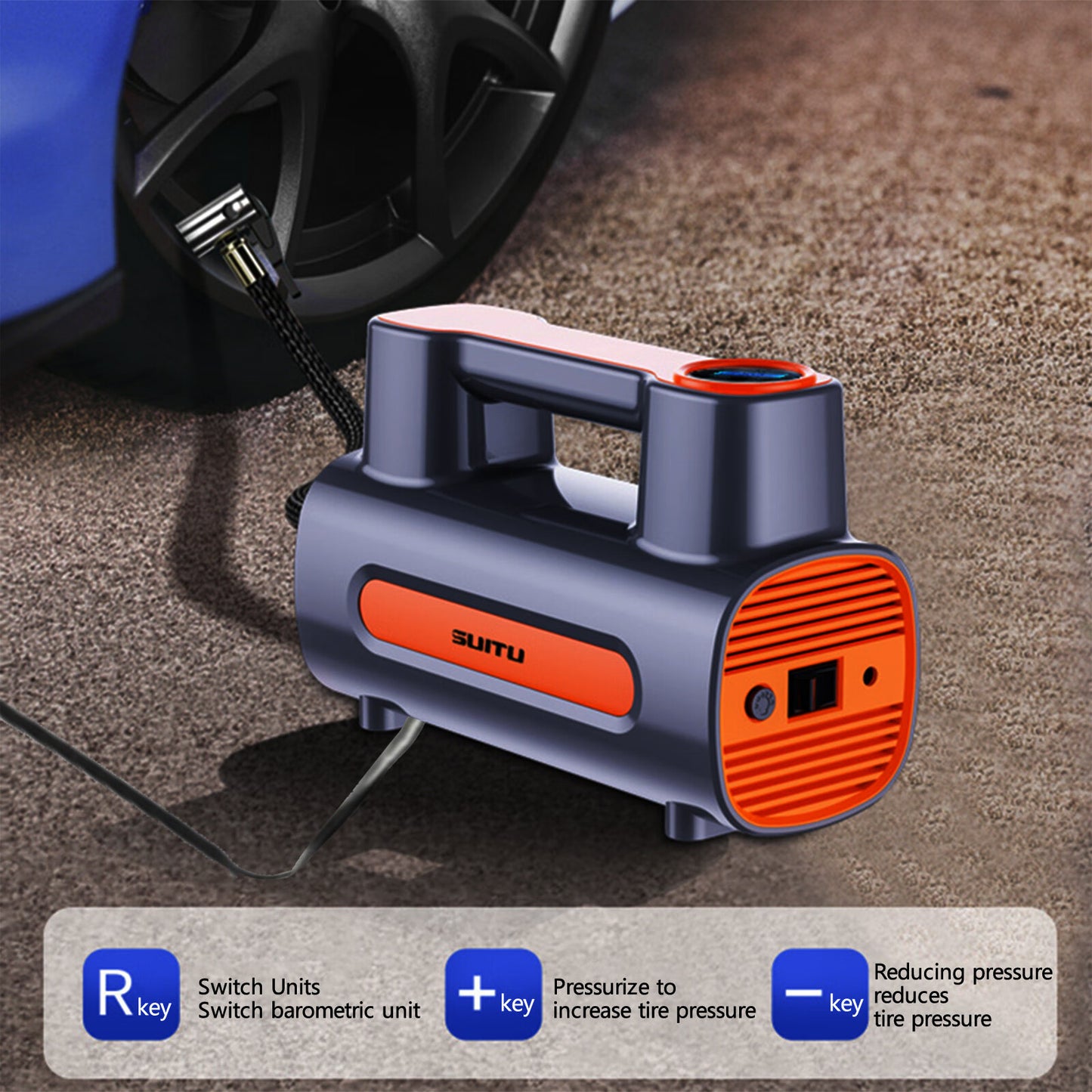 Tire Inflator 12V DC Portable Compressor Electric DC Auto Tire Pumps For Car Tires - lotsofthingshere