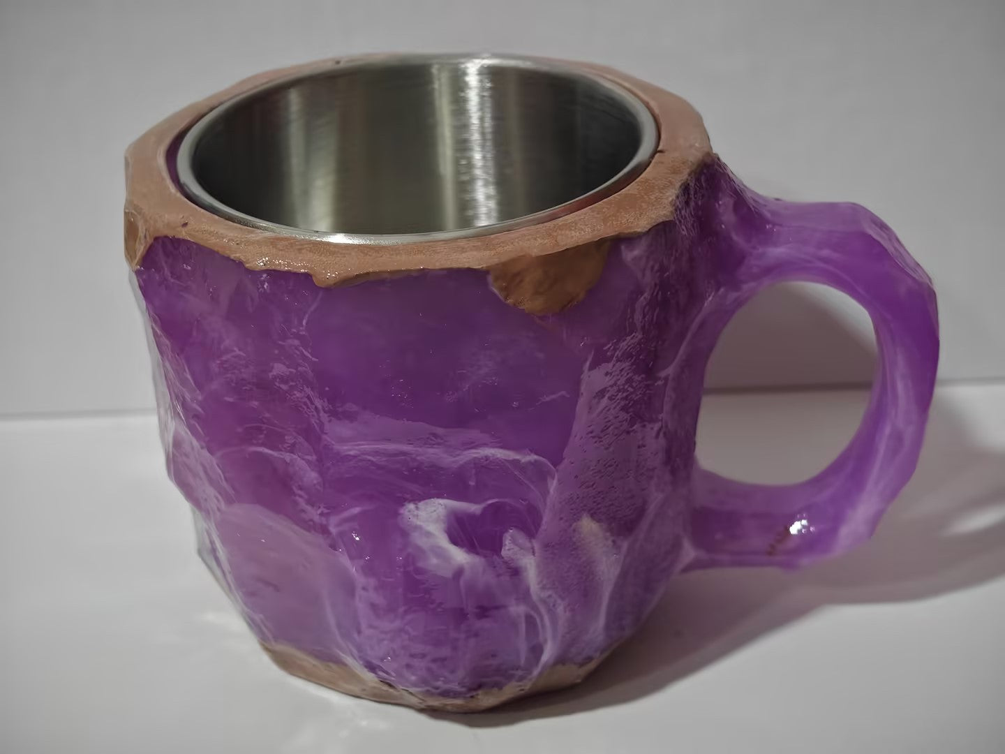 400ml Resin Mineral Crystal Coffee Mugs With Handles Elegant Fake Mineral Crystal Cup For Workplace Home Decor Christmas Gift Kitchen Gadgets - lotsofthingshere