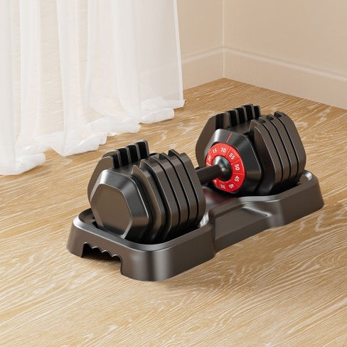 Adjustable Dumbbell Set, 10 In 1 Free Dumbbell For Men And Women, Black Dumbbell For Home Gym, Full Body Workout Fitness, Fast Adjust By Turning Handle 10 Gears55 LB - lotsofthingshere