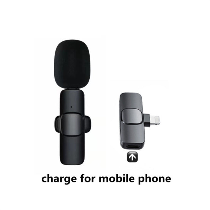 Wireless Lavalier Microphone Portable Audio Video Recording Mini Mic For I Phone Android Long Battery Life Live Broadcast Gaming - lotsofthingshere