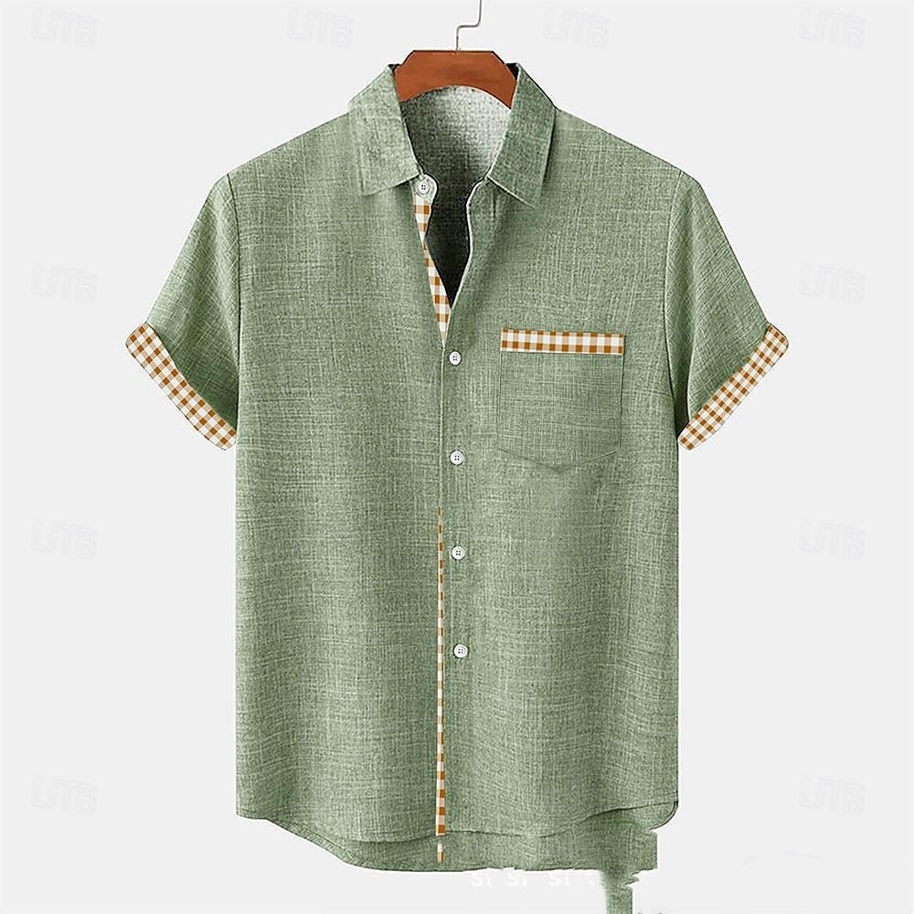Ocean Fish Pattern Lapel Loose Casual Short Sleeve