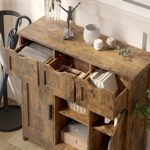 Storage Cabinets,Wooden Floor Cabinet,with Drawers And Shelves Storage Cabinets,Accent Cabinet For Living Room,Bedroom,Bathroom Furniture Home Decor - lotsofthingshere