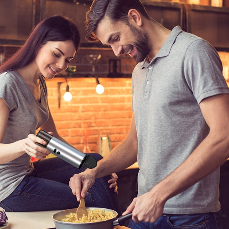 Electric Food Corn Soybean Salt And Pepper Grinder Mill Machine Rechargeable Electric Pepper And Salt Grinder Set With LED Kitchen Gadgets - lotsofthingshere