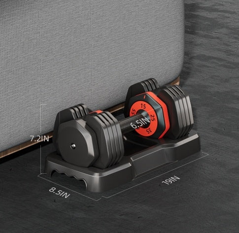 Adjustable Dumbbell Set, 10 In 1 Free Dumbbell For Men And Women, Black Dumbbell For Home Gym, Full Body Workout Fitness, Fast Adjust By Turning Handle 10 Gears55 LB - lotsofthingshere