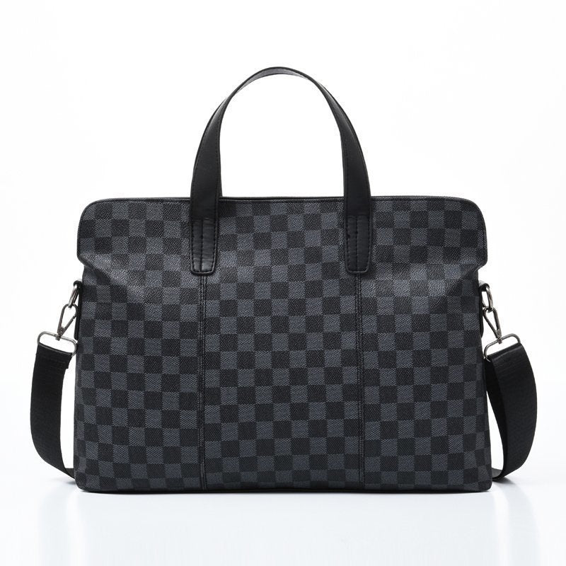 Atmospheric Plaid Business Handbag Horizontal Shoulder Messenger - lotsofthingshere