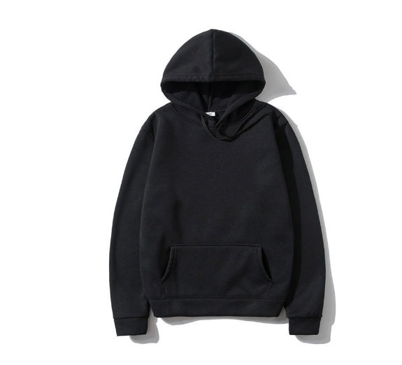 Cotton Fleece Solid Color Hoodie Sweatshirt - lotsofthingshere