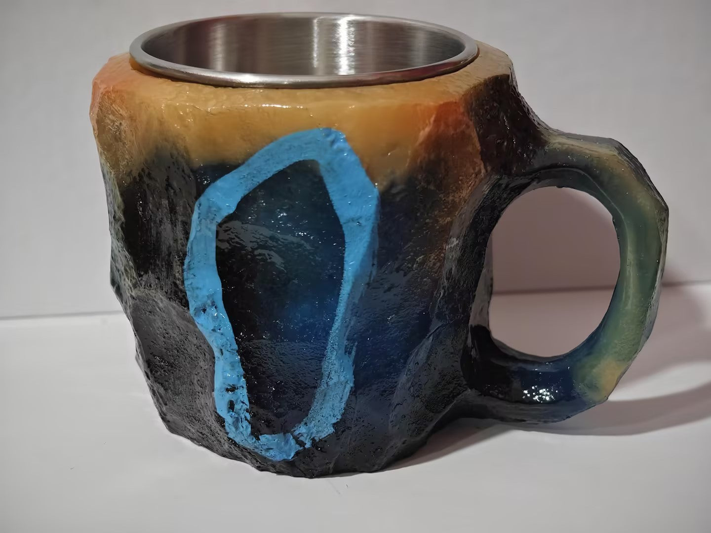 400ml Resin Mineral Crystal Coffee Mugs With Handles Elegant Fake Mineral Crystal Cup For Workplace Home Decor Christmas Gift Kitchen Gadgets - lotsofthingshere