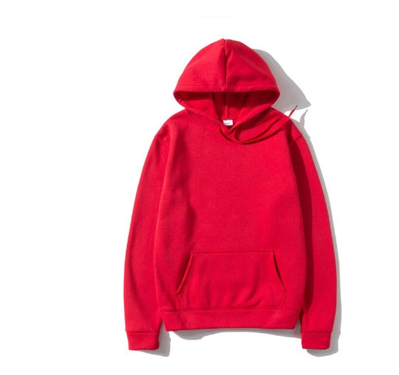 Cotton Fleece Solid Color Hoodie Sweatshirt - lotsofthingshere