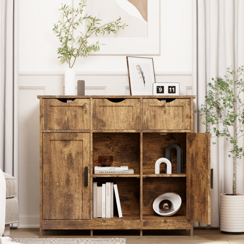Storage Cabinets,Wooden Floor Cabinet,with Drawers And Shelves Storage Cabinets,Accent Cabinet For Living Room,Bedroom,Bathroom Furniture Home Decor - lotsofthingshere
