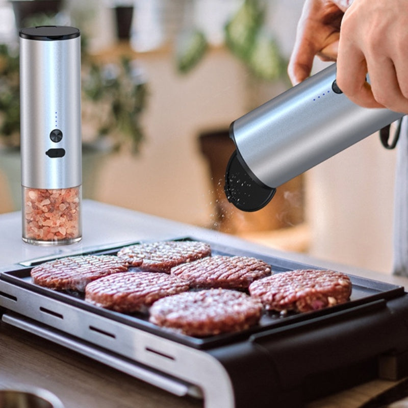 Electric Food Corn Soybean Salt And Pepper Grinder Mill Machine Rechargeable Electric Pepper And Salt Grinder Set With LED Kitchen Gadgets - lotsofthingshere