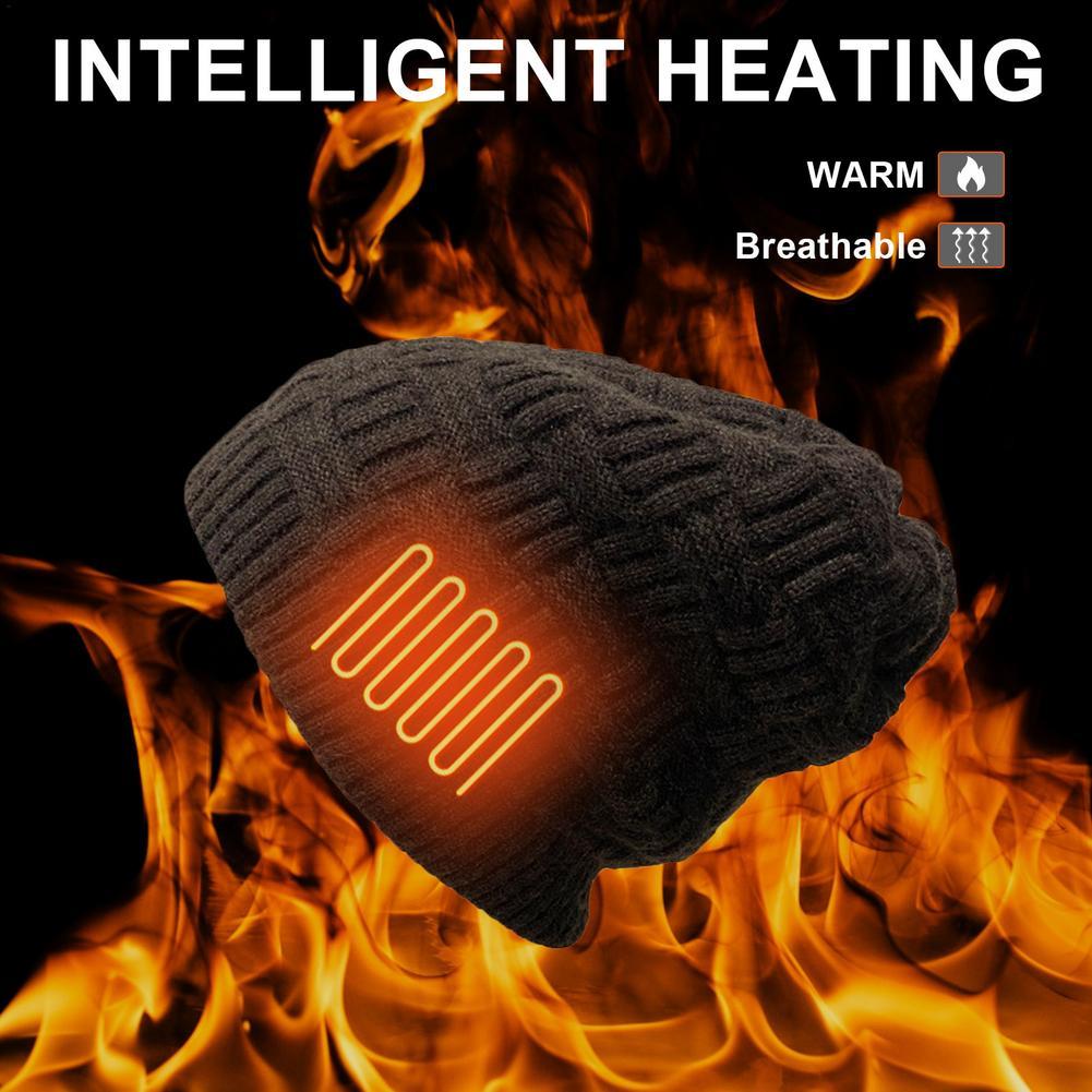 Unisex Fleece Hat Winter Warm Hat USB Rechargeable Electric Heating Hat For Outdoor Climbing Riding Fishing Hiking Accessory - lotsofthingshere