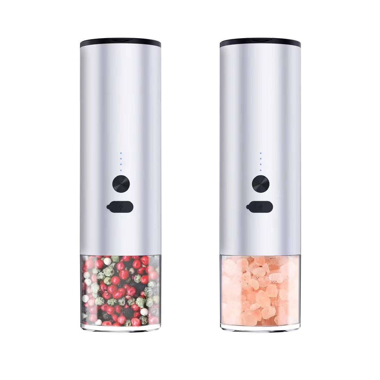 Electric Food Corn Soybean Salt And Pepper Grinder Mill Machine Rechargeable Electric Pepper And Salt Grinder Set With LED Kitchen Gadgets - lotsofthingshere