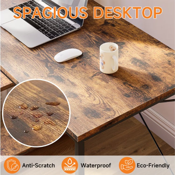 Computer Desk With LED Light, Small Space Desk - lotsofthingshere