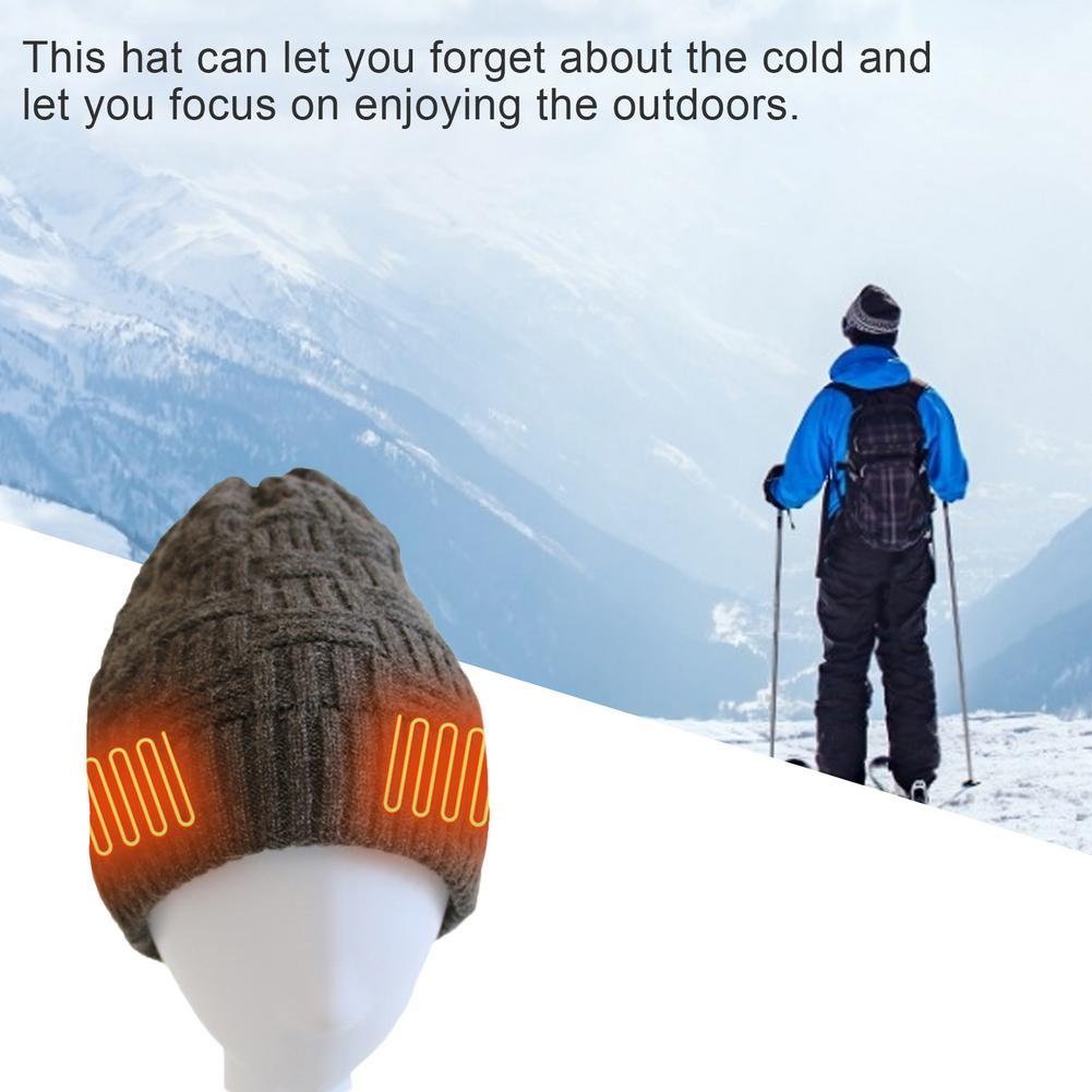 Unisex Fleece Hat Winter Warm Hat USB Rechargeable Electric Heating Hat For Outdoor Climbing Riding Fishing Hiking Accessory - lotsofthingshere