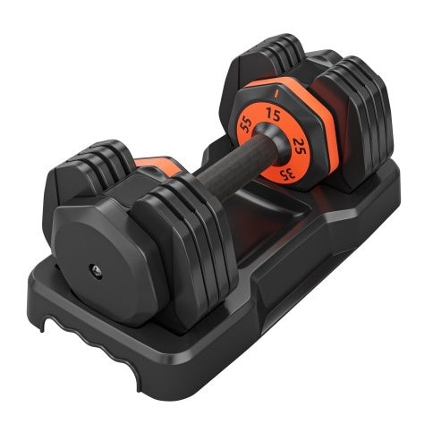 Adjustable Dumbbell Set, 10 In 1 Free Dumbbell For Men And Women, Black Dumbbell For Home Gym, Full Body Workout Fitness, Fast Adjust By Turning Handle 10 Gears55 LB - lotsofthingshere