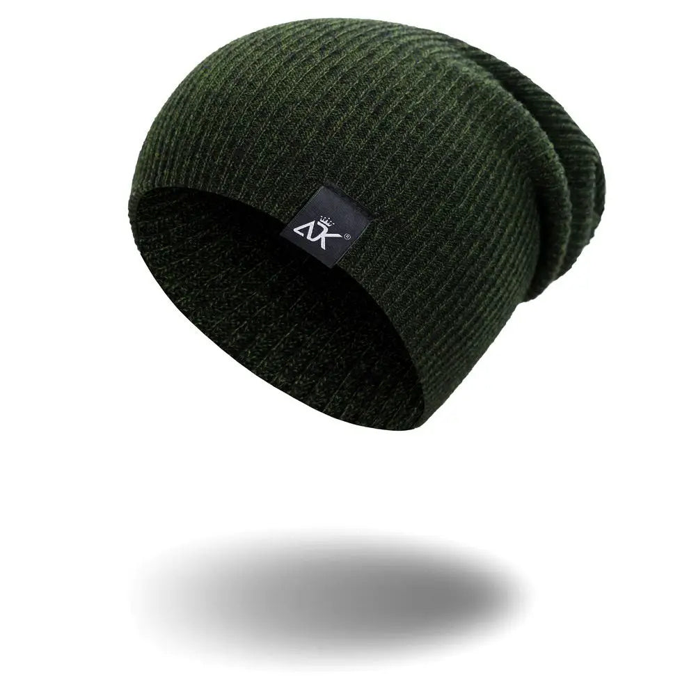 Unisex Fashionable Knitted Beanie, Winter Wool Elastic Hat For Outdoor Cycling, Camping, Travel Winter Beanie Hat Acrylic Knit Hats For Men Women - lotsofthingshere