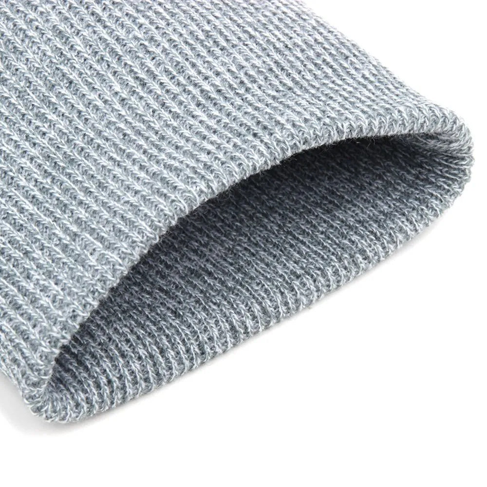 Unisex Fashionable Knitted Beanie, Winter Wool Elastic Hat For Outdoor Cycling, Camping, Travel Winter Beanie Hat Acrylic Knit Hats For Men Women - lotsofthingshere
