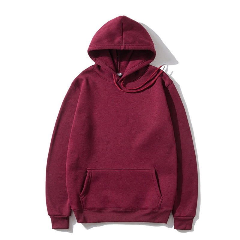Cotton Fleece Solid Color Hoodie Sweatshirt - lotsofthingshere